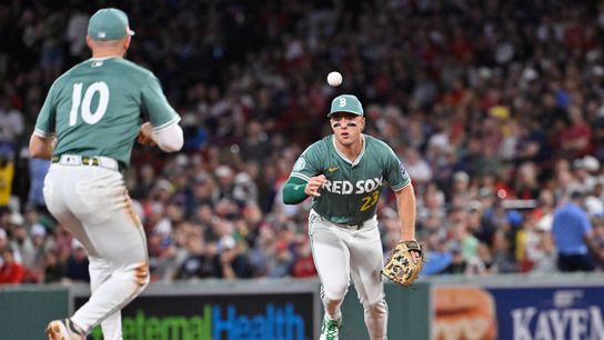 A full breakdown of the Red Sox’ infield options heading into spring training taken at BSJ Headquarters (Red Sox). Photo by Eric Canha-Imagn Images